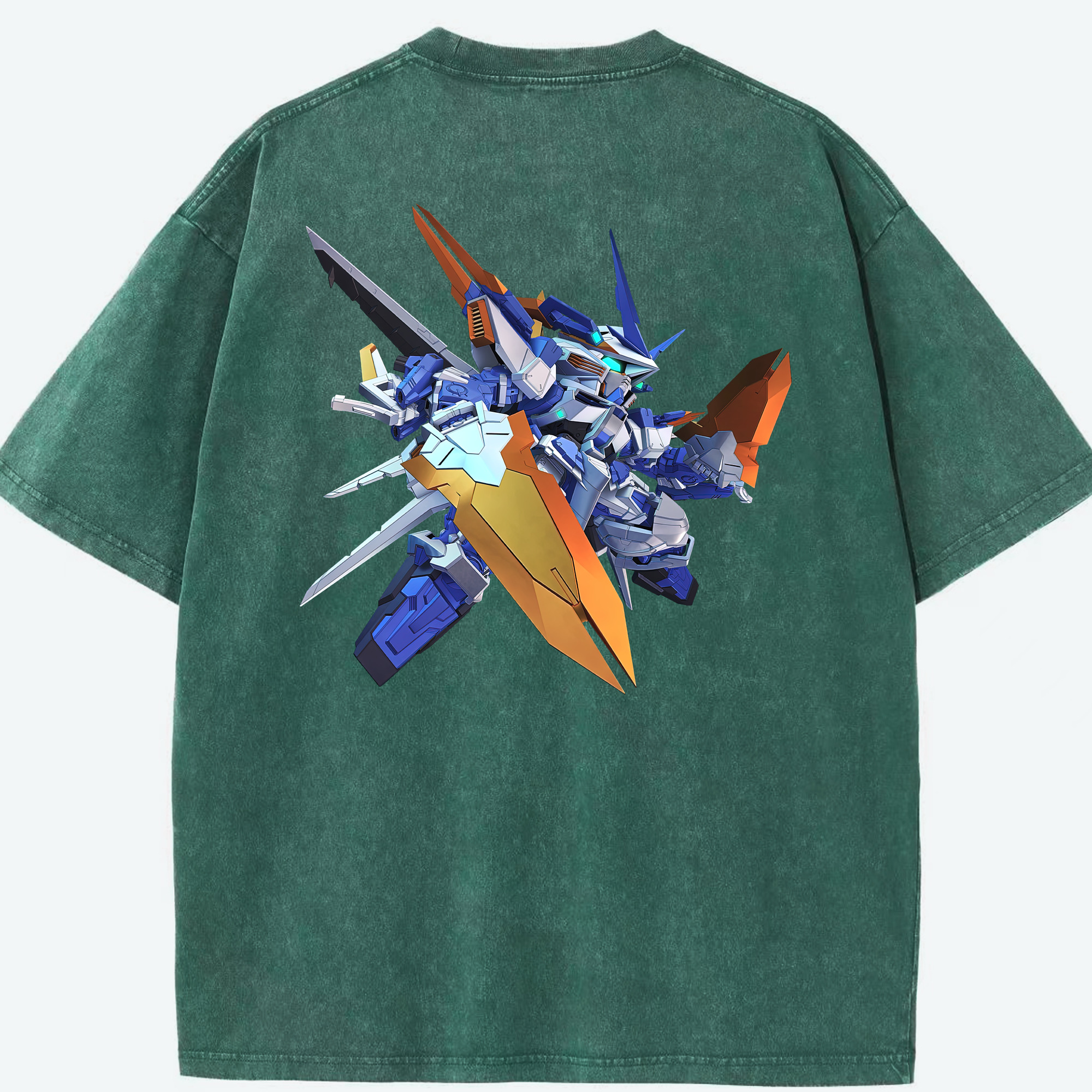 （画像用） 機動戦士ガンダム Mobile Suit Gundam 綿100% ヴィンテージ風 半袖Tシャツ（背面プリント）